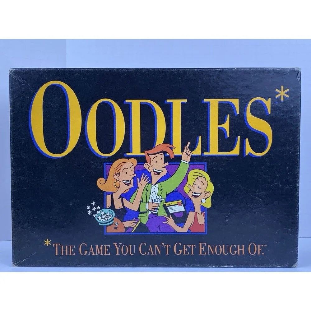 VTG 1992 Oodles Board Game Milton Bradley Triva 100% COMPLETE Fun Adult Party